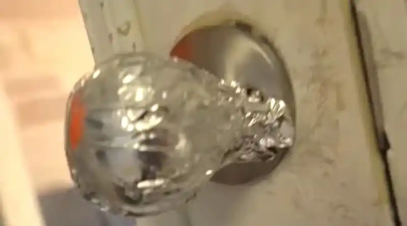 why wrap foil around the doorknob when alone