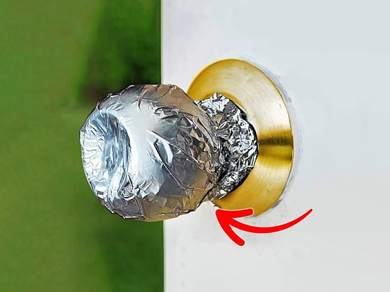 Why Wrap Aluminum Foil Around Door Knob When Alone?